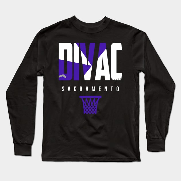 Divac Sacramento Basketball Warmup Long Sleeve T-Shirt by funandgames